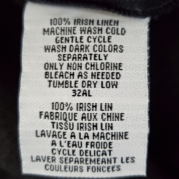 Eileen Fisher Irish Linen Wrap Skirt Size M Maxi Length Black Classic Career - Picture 10 of 13